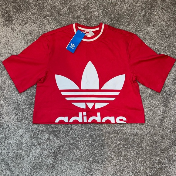 Adidas Red Crop Shirt - Picture 3 of 4